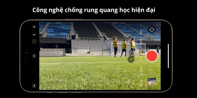Video quay cảnh chạy bộ được ổn định hoàn hảo nhờ chống rung AI.